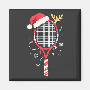 Imán Paddle de tenis con Sombrero Santa y Luces de Navi