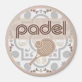 Imán Padel Magnet – Spanish Tile Vibes Taupe Browns