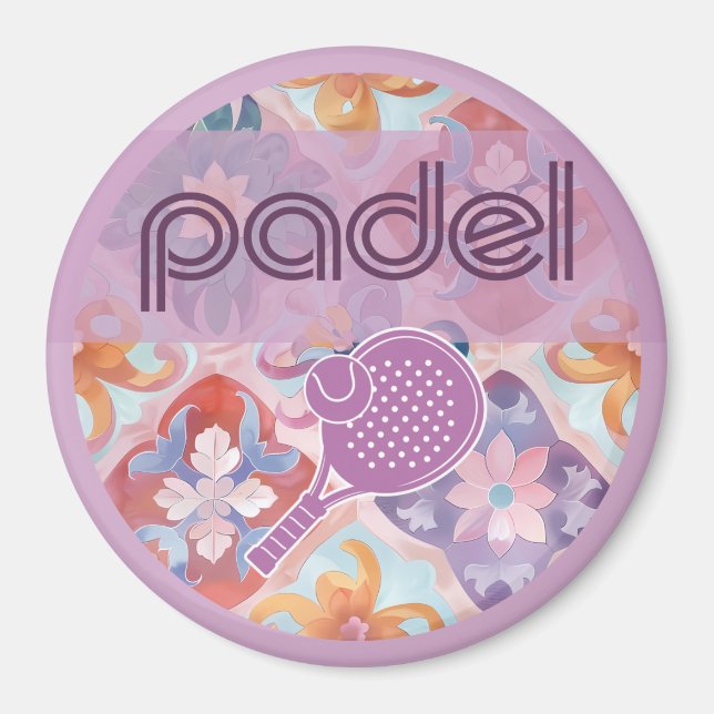 Imán Padel Magnet – Vibraciones de Azulejos Españoles e (Frente)