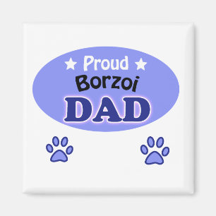Imán Padre Borzoi orgulloso