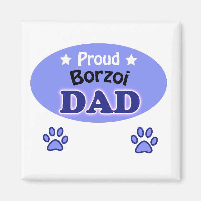 Imán Padre Borzoi orgulloso (Frente)