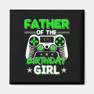 Imán Padre Del Chica De Cumpleaños Videojuego Bday Fies