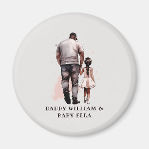 Imán Padre e hija negros personalizados