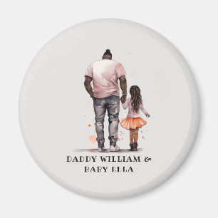 Imán Padre e hija negros personalizados (4)