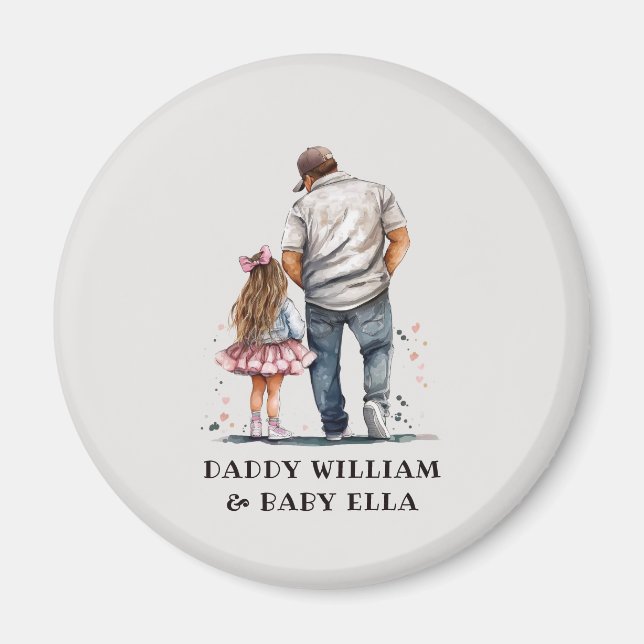 Imán Padre e hija personalizados (Frente)