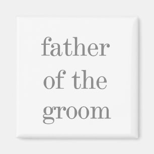 Imán Padre gris del texto del novio