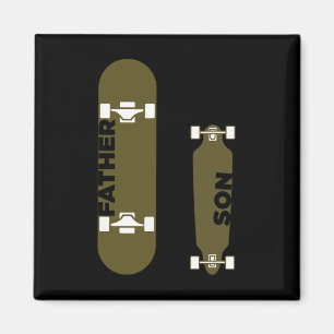 Imán Padre Hijo Patinador Patineta Patinar Tabla F