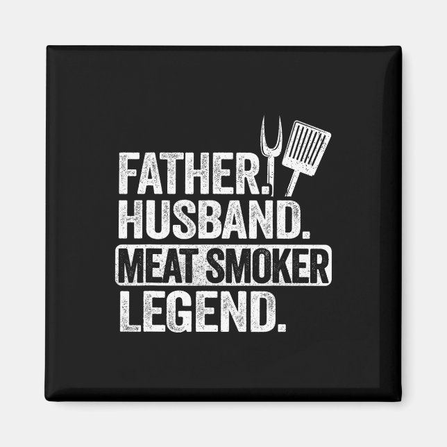 Imán Padre Hussein Meat Smoker Legend Grilling Dad (Frente)