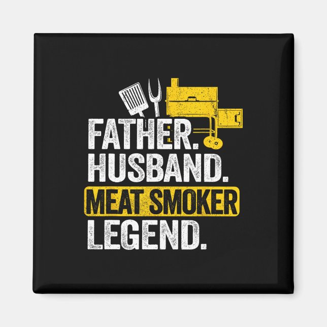Imán Padre Hussein Meat Smoker Legend Grilling Dad (Frente)