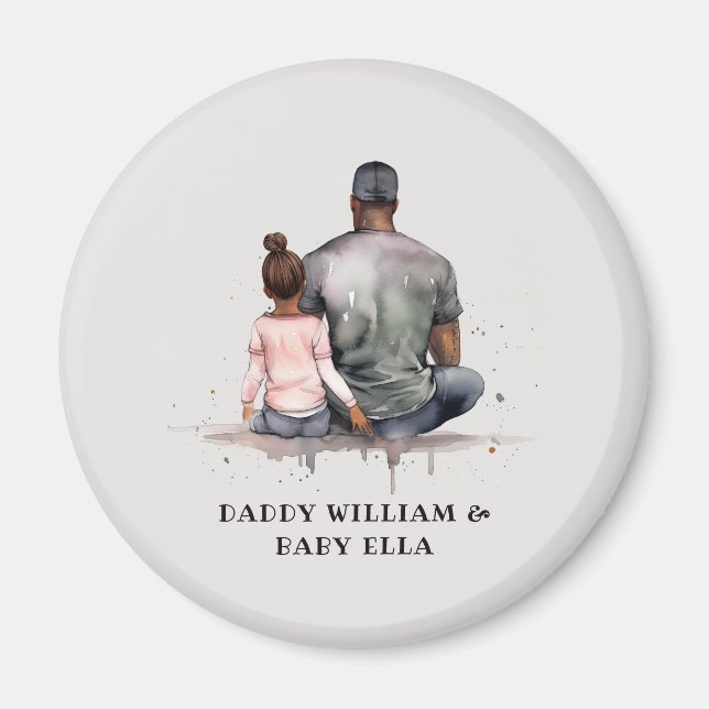 Imán Padre negro y bonos de la hija (4) (Frente)