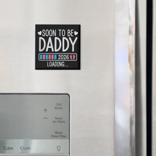 Imán Padre Pronto 2026 Cargando Anuncio de Embarazo