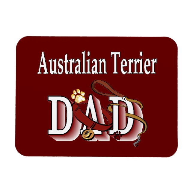Imán Padre Terrier Australiano (Horizontal)
