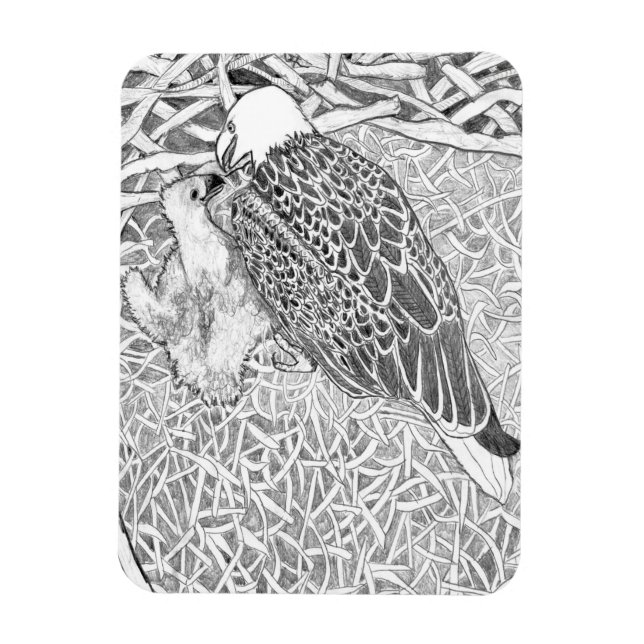 Imán PADRE Y HIJA ÁguiLAS BONDANDO + CANTANDO (Vertical)