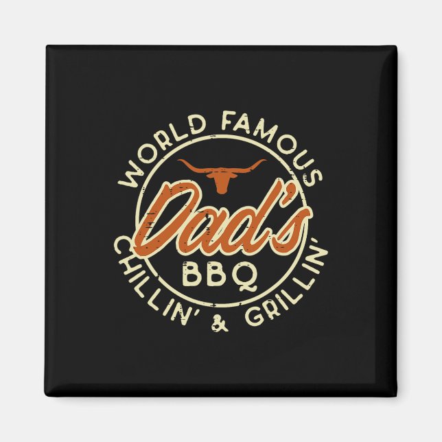 Imán Padres Famosos Parrillada Barbacoa Día del Padre P (Frente)