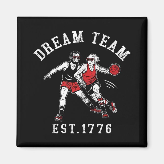 Imán Padres Fundadores Dream Team Basketball 1776 Tank  (Frente)