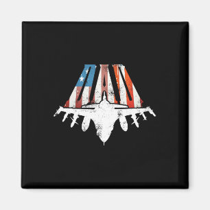 Imán Padres Jet Fighter de la Bandera Estadounidense Dí