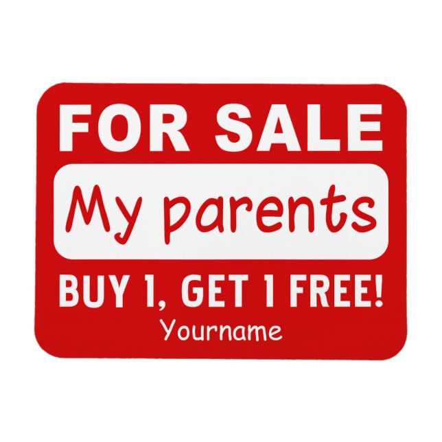 Imán PADRES PARA VENTA IMAGEN personalizado (Horizontal)