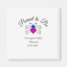 Imán Padres que son azul, rosa, ducha de bebé, miel abe