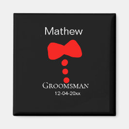 Imán padrino de boda añadir nombre año camisa corbata n