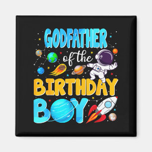 Imán Padrino del astronauta espacial del niño cumpleañe
