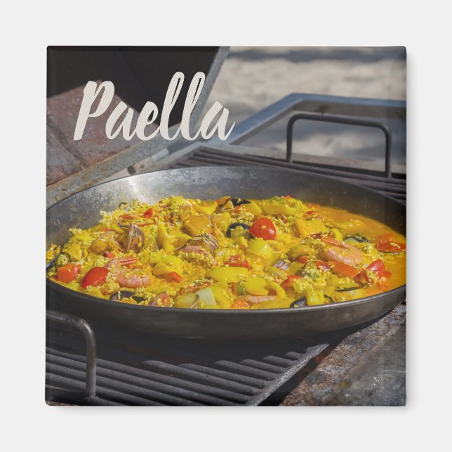 Imán Paella se prepara en un regalo a la parrilla para  (Frente)
