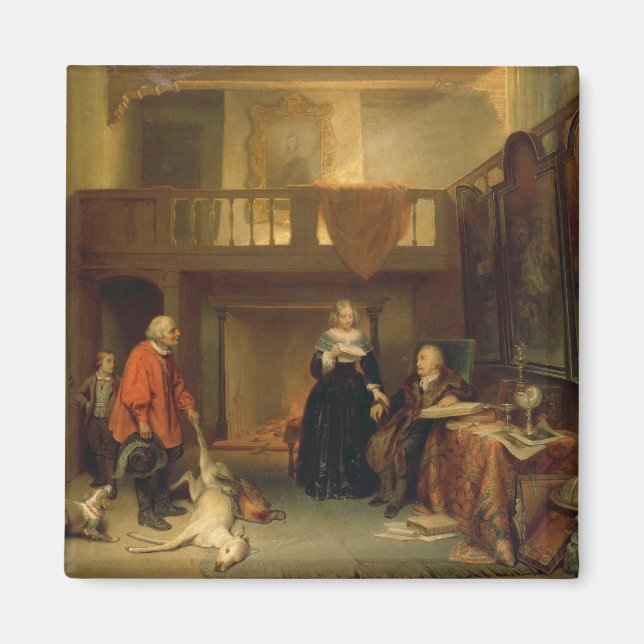 Imán Pagando el Tithe (aceite en el panel) (Frente)