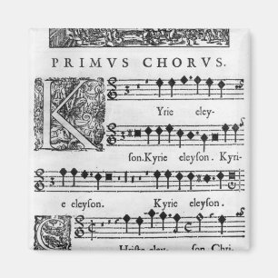 Imán Página de la abertura de la masa para el coro