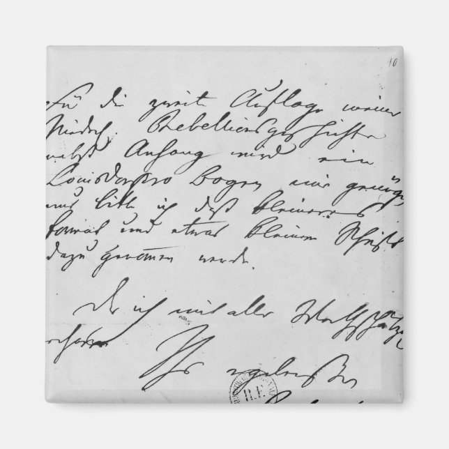 Imán Página de texto con su firma (Frente)