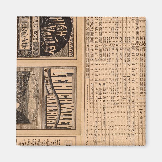 Imán Página de texto de Lehigh Valley Railroad (Frente)
