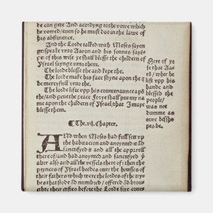 Imán Página de texto del antiguo Testamento