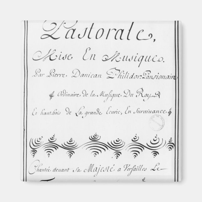 Imán Página de título de la 'Pastorale' (Frente)