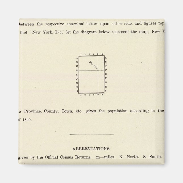 Imán Página de título del Atlas indexado por Verso (Frente)
