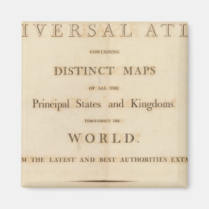 Imán Página de título del nuevo atlas universal
