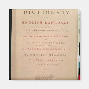 Imán Página de título del volumen I del inglés