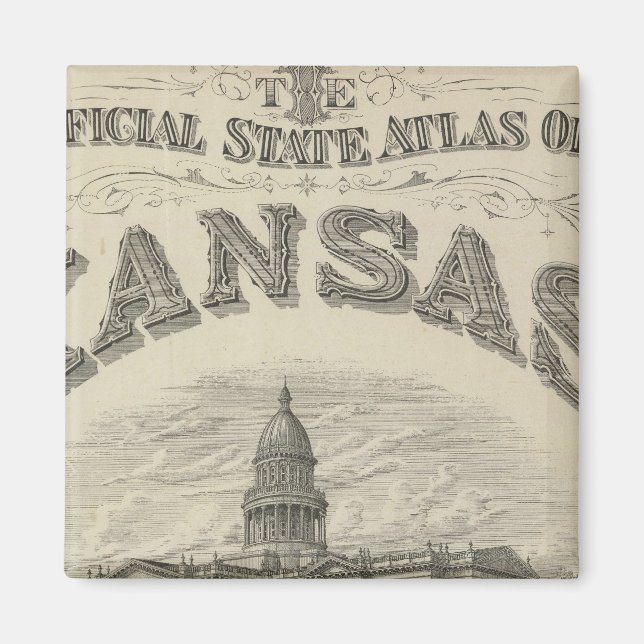 Imán Página de título Kansas Official State Atlas (Frente)