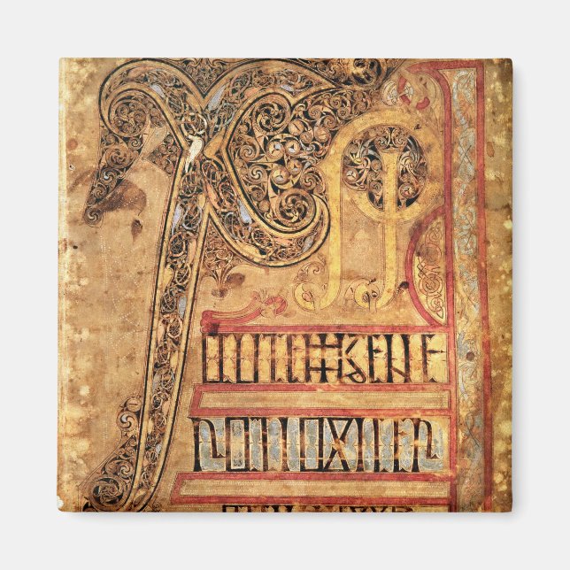 Imán Página inicial de Lichfield Gospels, c.720 (Frente)
