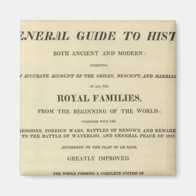 Imán Página Título Completa Genealógica, Histórica (Frente)