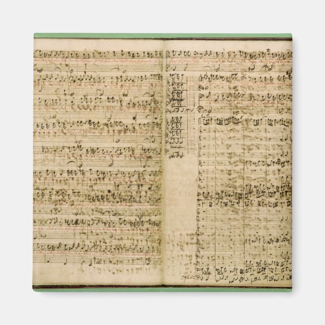 Imán Páginas de Score of the 'The Art of the Fugue' (Frente)