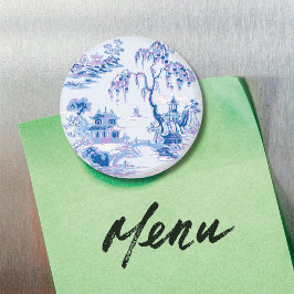 Imán Pagoda Garden in Blue and Purple Magnet