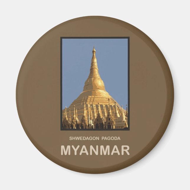 Imán Pagoda Shwedagon Rangún Myanmar (Frente)
