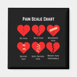 Imán Pain Scale Chart Design For Funny Valentines Day