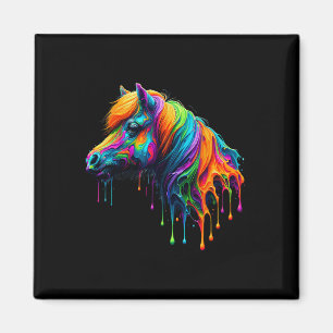 Imán Paint Art Miniatura Ecuestre de equitación