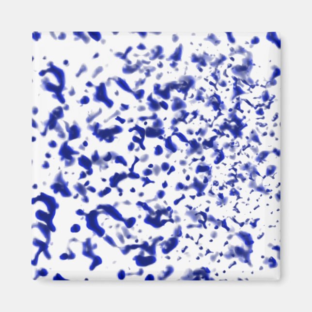Imán Paint Spatter Blue (Frente)