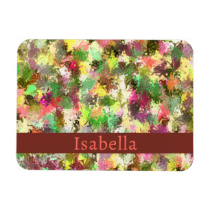 Imán Paint Splatter Autumn Color Leaves Resumen
