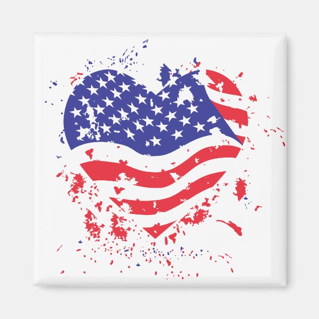 Imán Paint-Splatter-USA-Heart-Paint (Frente)