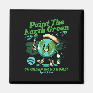 Imán Paint The Earth Green Eco-friendly Awareness Earth