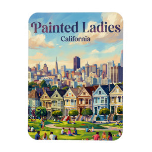 Imán Painted Ladies en Alamo Square California