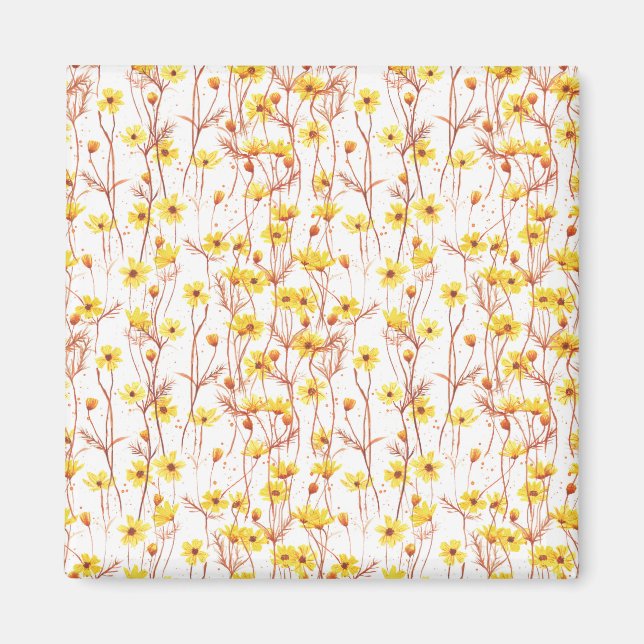 Imán Painted Yellow Daisies (Frente)