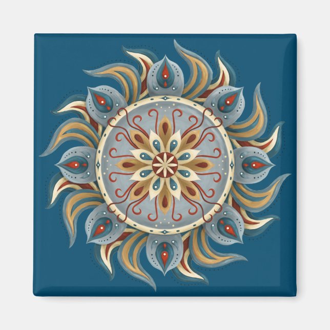Imán Painterly Mandala (Frente)