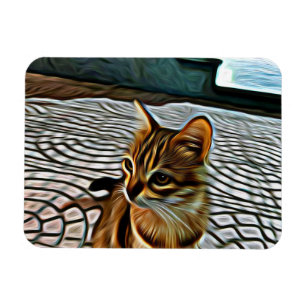 Imán Painting Beautiful Cat